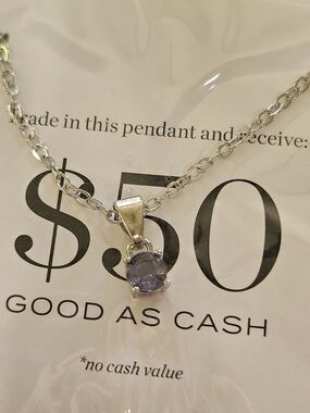 Effy Sterling Silver Lavender Stone Pendant Necklace